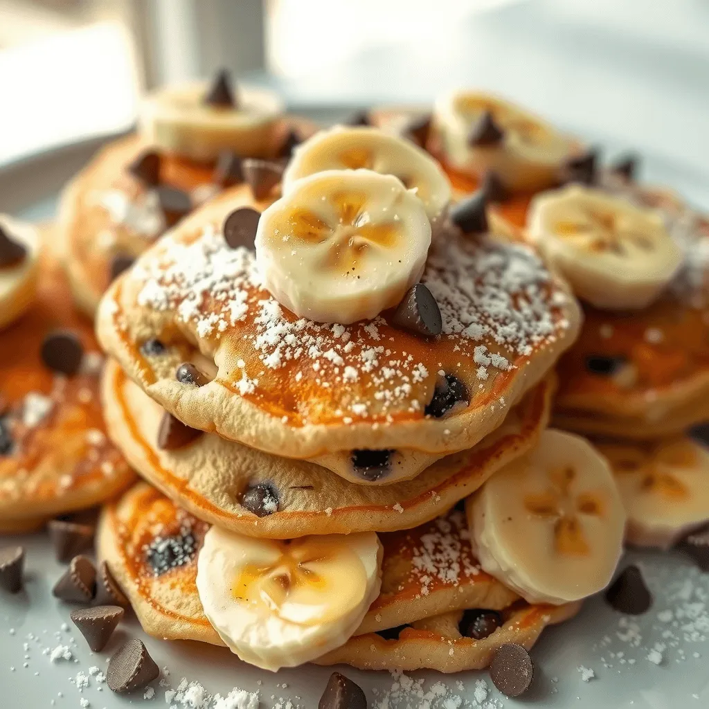 Banana Chocolate Chip Pancakes