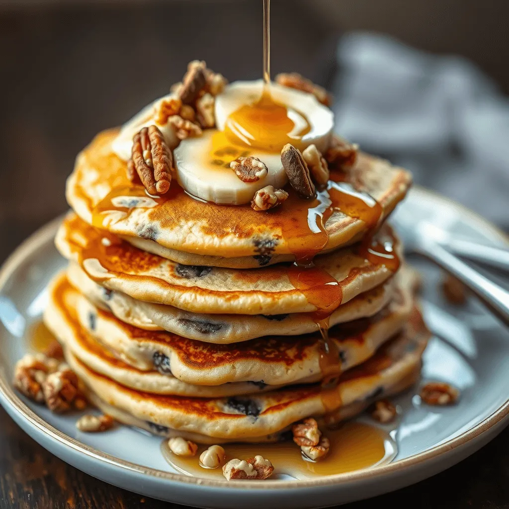 banana chocolate chip pancakes