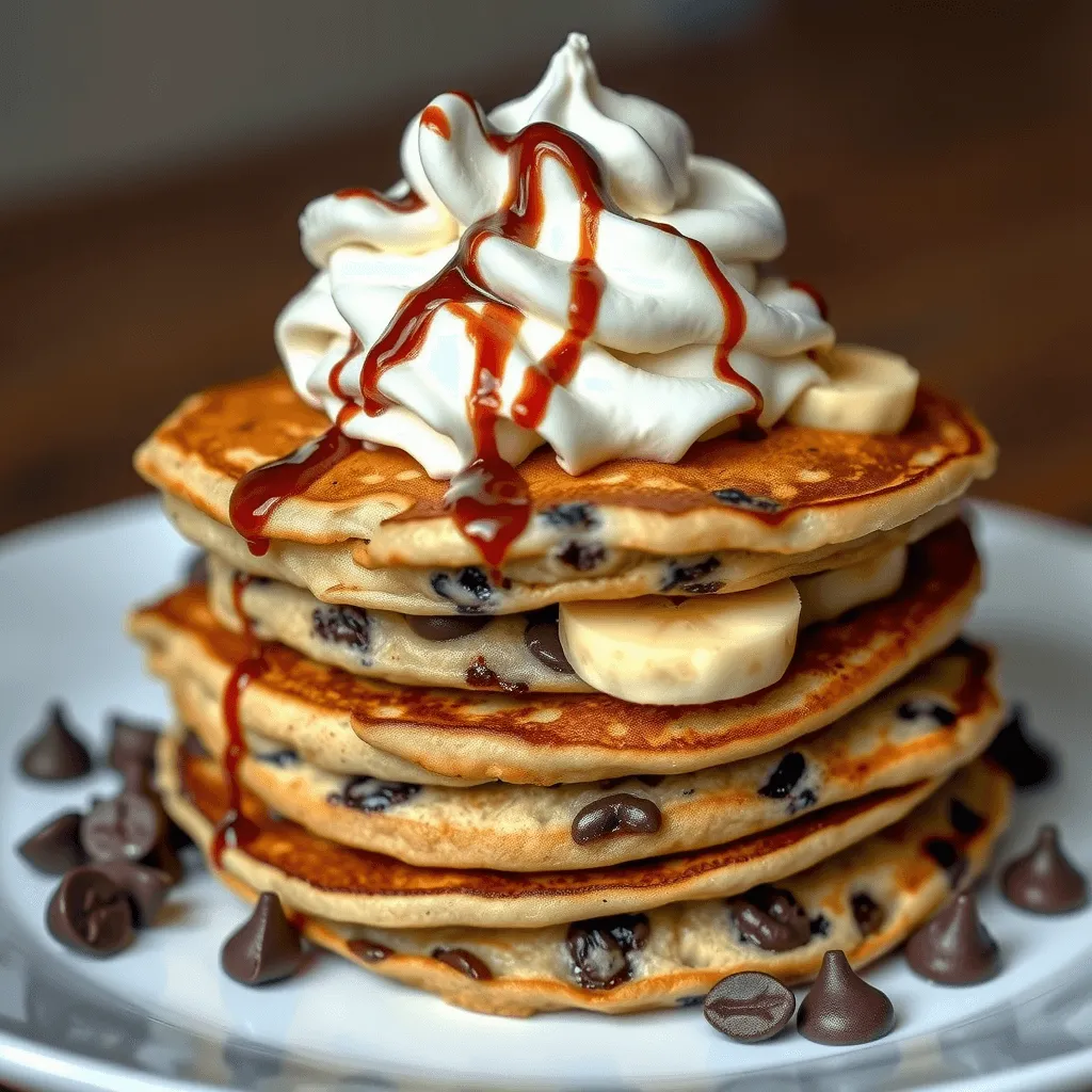 banana chocolate chip pancakes