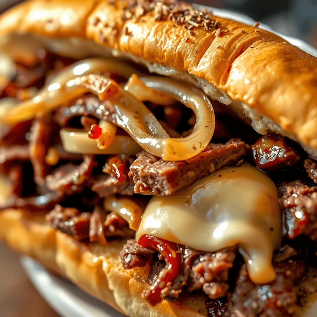 Philly Cheesesteak sandwich, with Philly Cheesesteak seasoning