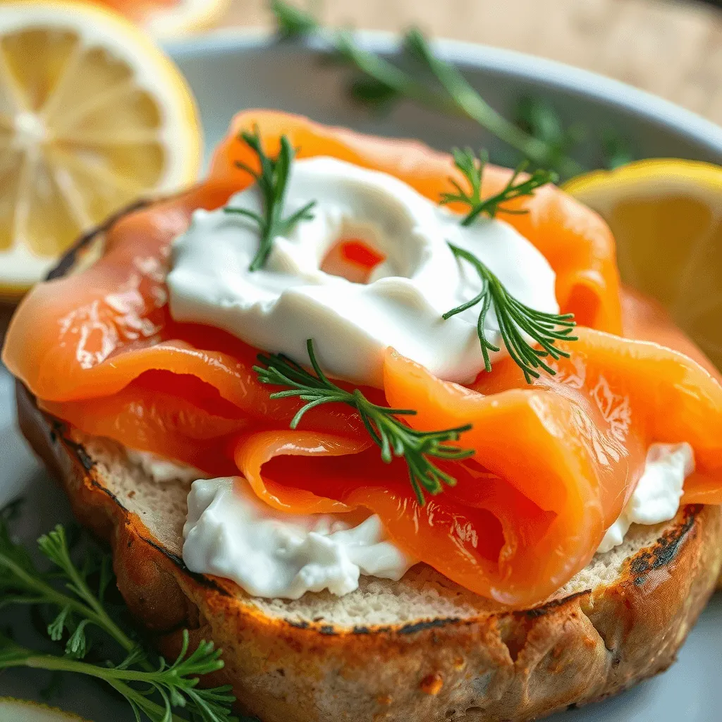 smoked salmon bagel