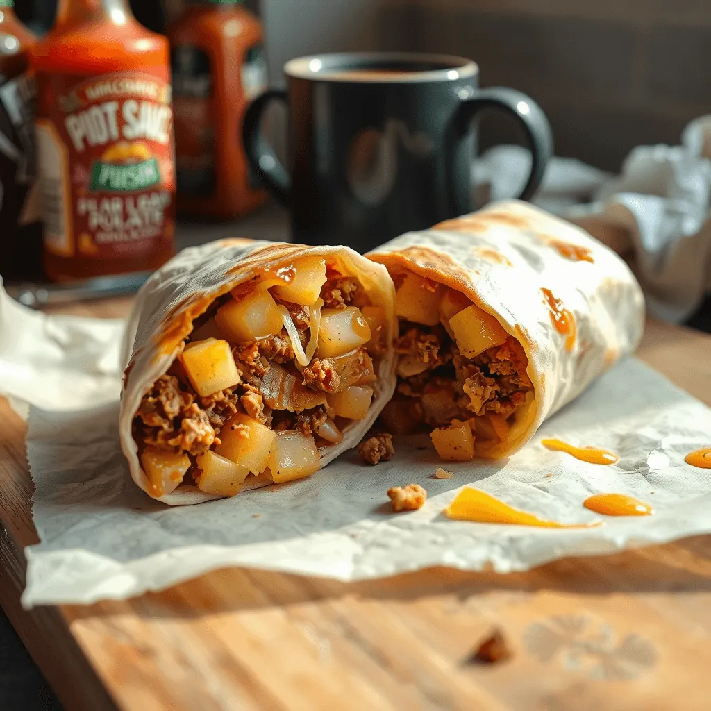 chorizo breakfast burrito​