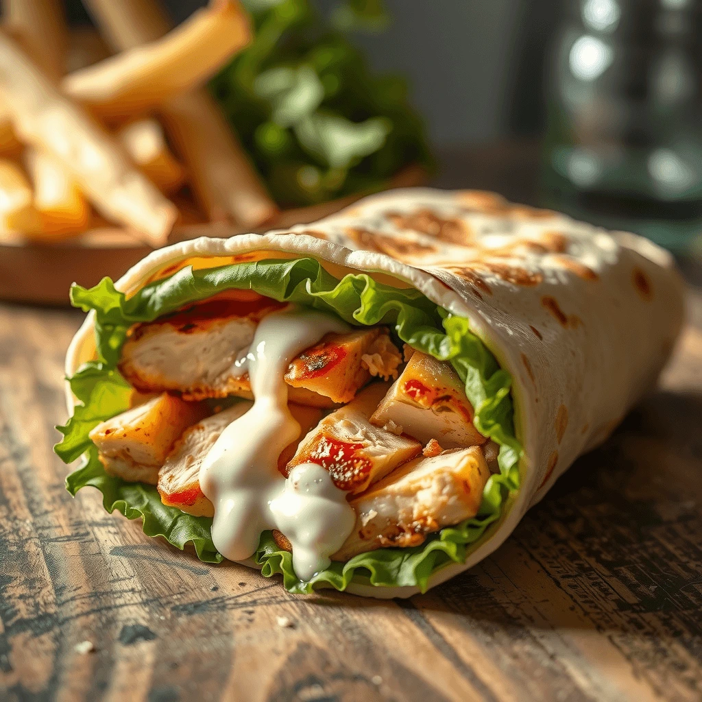 grilled chicken caesar wrap