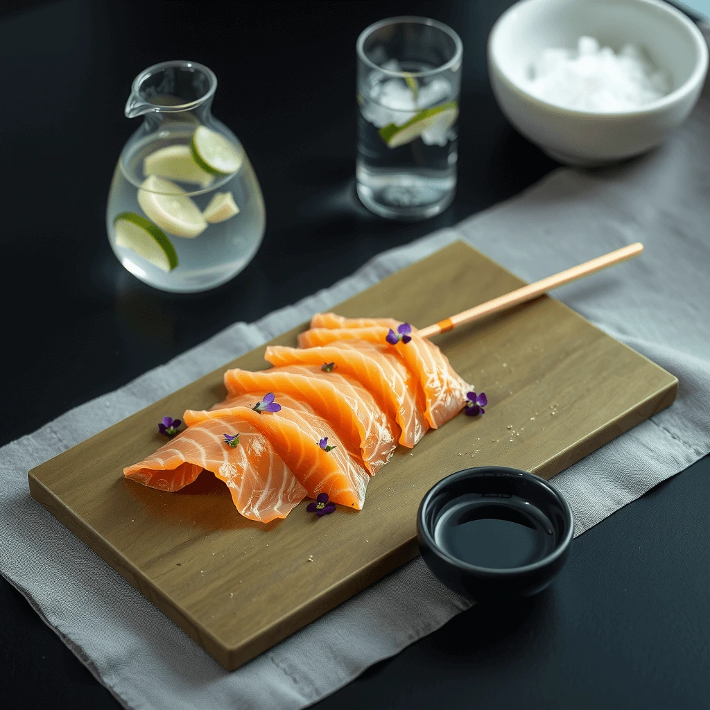 salmon sashimi 
