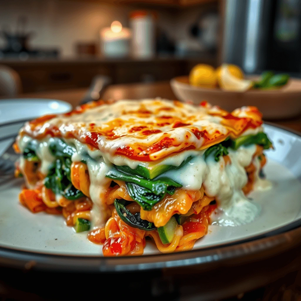 vegetable lasagna with white sauce​
