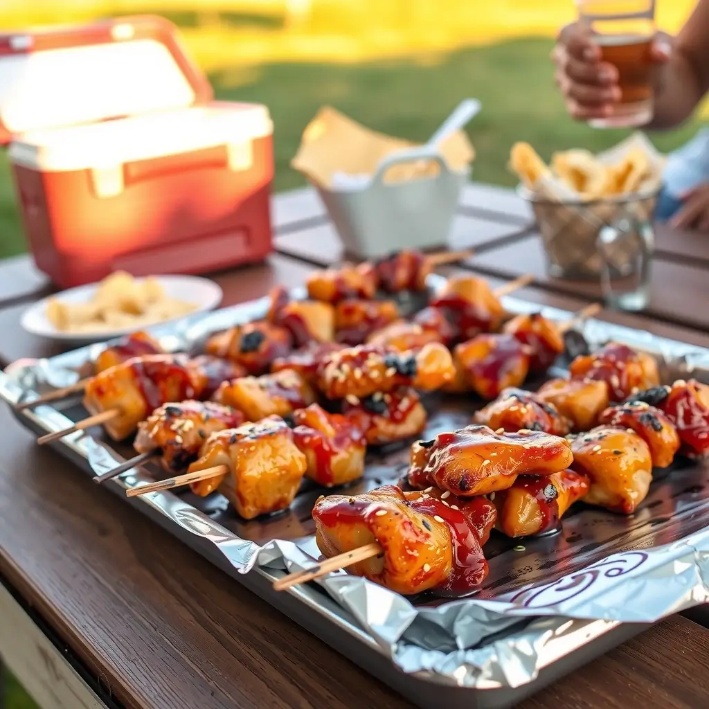 bang bang chicken skewers​ 