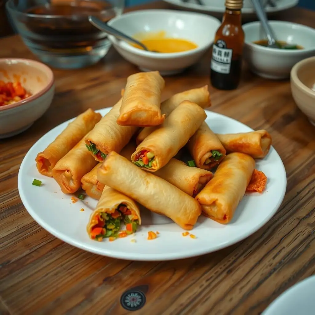 How To Make Crispy Vegetable Egg Roll Recipe : Step-by-Step Guide ...