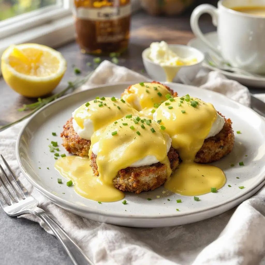 crab cake eggs benedict